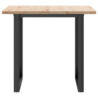 Tavolo da Pranzo Telaio a O 90x90x75,5 cm Legno Pino e Acciaio