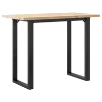 Tavolo da Pranzo Telaio a O 100x50x75,5 cm Legno Pino e Acciaio 3282741