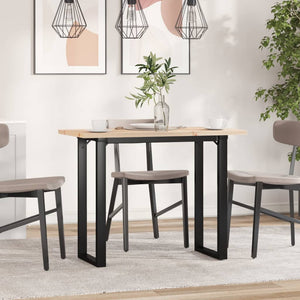 Tavolo da Pranzo Telaio a O 100x50x75,5 cm Legno Pino e Acciaio 3282741