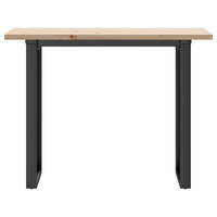 Tavolo da Pranzo Telaio a O 100x50x75,5 cm Legno Pino e Acciaio