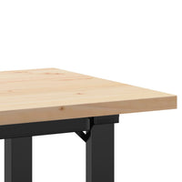 Tavolo da Pranzo Telaio a O 100x50x75,5 cm Legno Pino e Acciaio 3282741