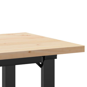 Tavolo da Pranzo Telaio a O 100x50x75,5 cm Legno Pino e Acciaio 3282741
