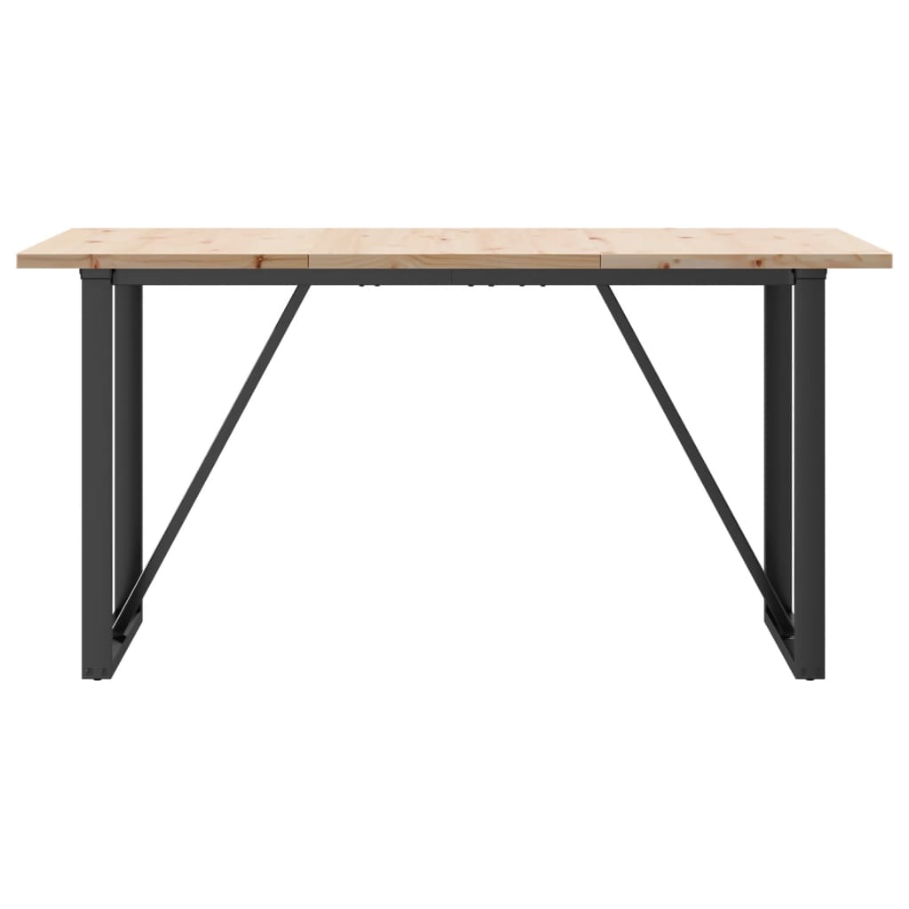 Tavolo da Pranzo Telaio a O 140x80x75,5 cm Legno Pino e Acciaio 3282742
