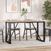 Tavolo da Pranzo Telaio a O 160x80x75,5 cm Legno Pino e Acciaio 3282743