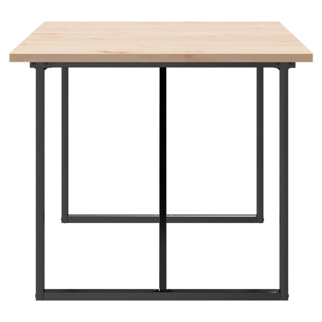 Tavolo da Pranzo Telaio a O 180x90x75,5 cm Legno Pino e Acciaio