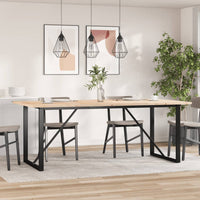 Tavolo Pranzo Telaio a O 200x100x75,5 cm Massello Pino e Ghisa 3282745