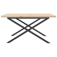 vidaXL Tavolino Salotto Telaio a X 80x80x45,5cm Legno Pino e Acciaio