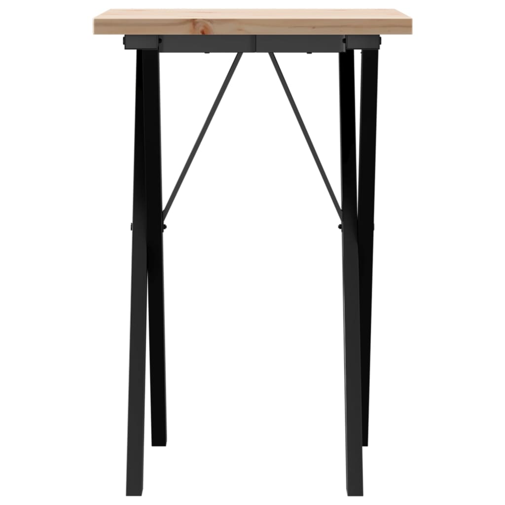 Tavolo da Pranzo Telaio a X 50x50x75,5 cm Legno Pino e Acciaio 3282757