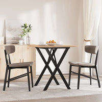 Tavolo da Pranzo Telaio a X 60x60x75,5 cm Legno Pino e Acciaio 3282758