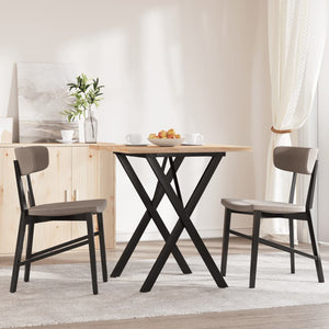 Tavolo da Pranzo Telaio a X 60x60x75,5 cm Legno Pino e Acciaio 3282758