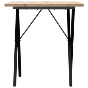 Tavolo da Pranzo Telaio a X 60x60x75,5 cm Legno Pino e Acciaio 3282758