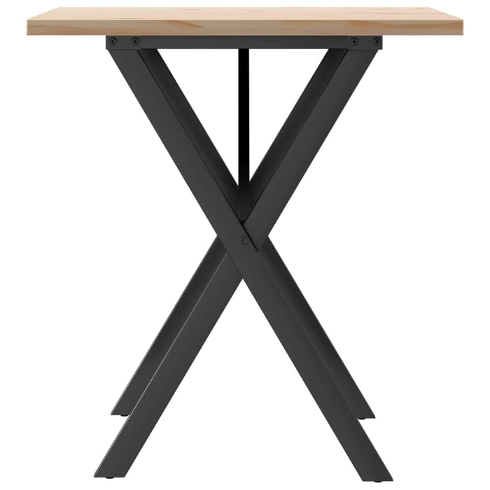 Tavolo da Pranzo Telaio a X 60x60x75,5 cm Legno Pino e Acciaio 3282758