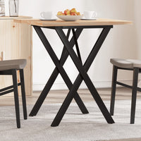 Tavolo da Pranzo Telaio a X 60x60x75,5 cm Legno Pino e Acciaio 3282758