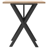 Tavolo da Pranzo Telaio a X 70x70x75,5 cm Legno Pino e Acciaio 3282759