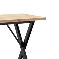 Tavolo da Pranzo Telaio a X 80x50x75,5 cm Legno Pino e Acciaio 3282760