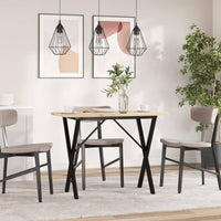 Tavolo da Pranzo Telaio a X 100x50x75,5 cm Legno Pino e Acciaio 3282763