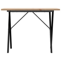 Tavolo da Pranzo Telaio a X 100x50x75,5 cm Legno Pino e Acciaio 3282763