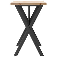 Tavolo da Pranzo Telaio a X 100x50x75,5 cm Legno Pino e Acciaio 3282763