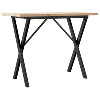 Tavolo da Pranzo Telaio a X 100x50x75,5 cm Legno Pino e Acciaio 3282763