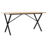 Tavolo da Pranzo Telaio a X 160x80x75,5 cm Legno Pino e Acciaio