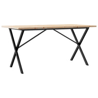 Tavolo da Pranzo Telaio a X 160x80x75,5 cm Legno Pino e Acciaio 3282765