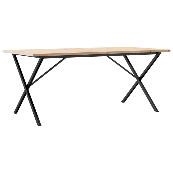 Tavolo da Pranzo Telaio a X 180x90x75,5 cm Legno Pino e Acciaio 3282766