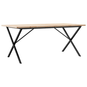 Tavolo da Pranzo Telaio a X 180x90x75,5 cm Legno Pino e Acciaio 3282766