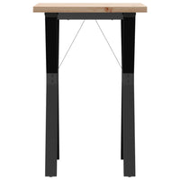 Tavolo da Pranzo Telaio a Y 50x50x75,5 cm Legno Pino e Acciaio 3282779