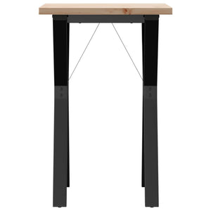 Tavolo da Pranzo Telaio a Y 50x50x75,5 cm Legno Pino e Acciaio 3282779