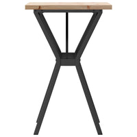 vidaXL Tavolo da Pranzo Telaio a Y 50x50x75,5 cm Legno Pino e Acciaio