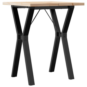 Tavolo da Pranzo Telaio a Y 60x60x75,5 cm Legno Pino e Acciaio 3282780