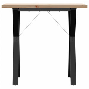 Tavolo da Pranzo Telaio a Y 80x50x75,5 cm Legno Pino e Acciaio 3282782