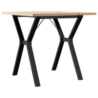 Tavolo da Pranzo Telaio a Y 80x80x75,5 cm Legno Pino e Acciaio 3282783