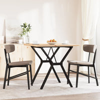 Tavolo da Pranzo Telaio a Y 80x80x75,5 cm Legno Pino e Acciaio 3282783