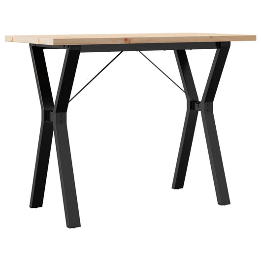 Tavolo da Pranzo Telaio a Y 100x50x75,5 cm Legno Pino e Acciaio 3282785