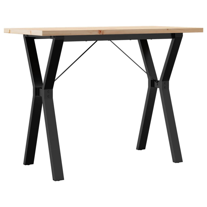 Tavolo da Pranzo Telaio a Y 100x50x75,5 cm Legno Pino e Acciaio 3282785