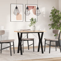 vidaXL Tavolo da Pranzo Telaio a Y 100x50x75,5 cm Legno Pino e Acciaio