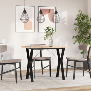 vidaXL Tavolo da Pranzo Telaio a Y 100x50x75,5 cm Legno Pino e Acciaio