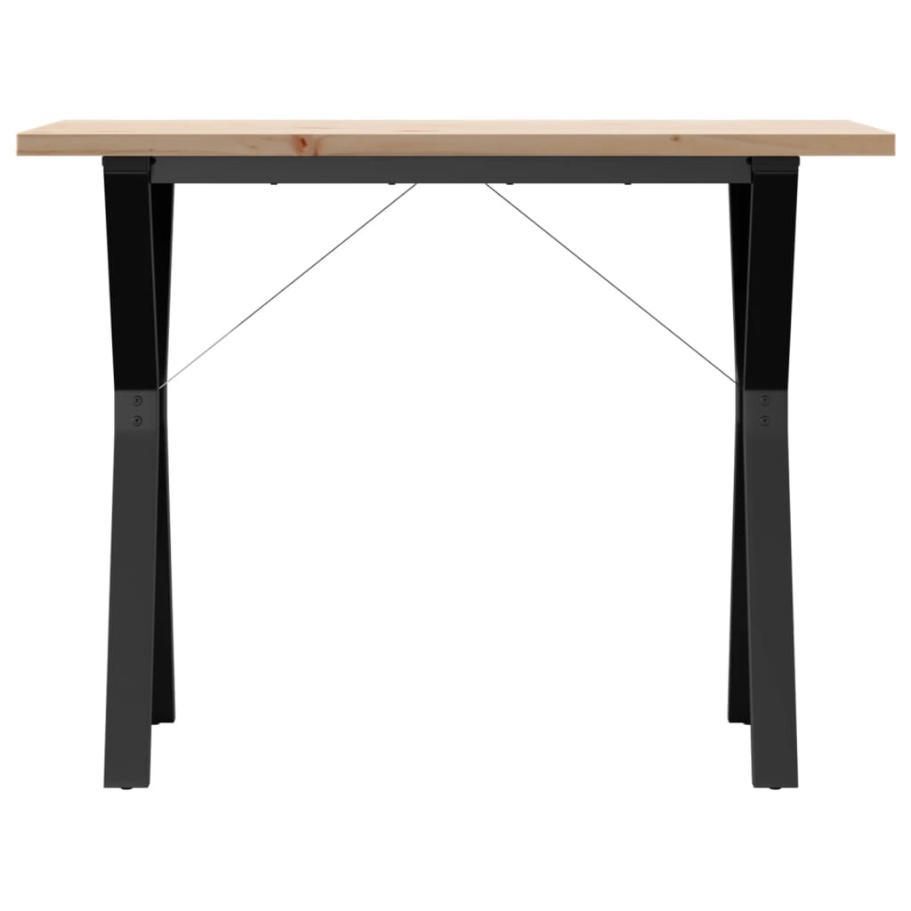 Tavolo da Pranzo Telaio a Y 100x50x75,5 cm Legno Pino e Acciaio 3282785