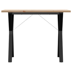 Tavolo da Pranzo Telaio a Y 100x50x75,5 cm Legno Pino e Acciaio 3282785