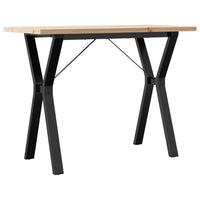 Tavolo da Pranzo Telaio a Y 100x50x75,5 cm Legno Pino e Acciaio 3282785