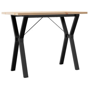 Tavolo da Pranzo Telaio a Y 100x50x75,5 cm Legno Pino e Acciaio 3282785