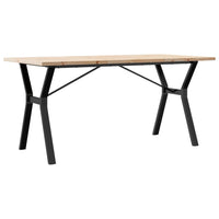Tavolo da Pranzo Telaio a Y 140x80x75,5 cm Legno Pino e Acciaio