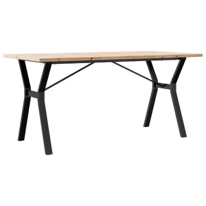 vidaXL Tavolo da Pranzo Telaio a Y 160x80x75,5 cm Legno Pino e Acciaio