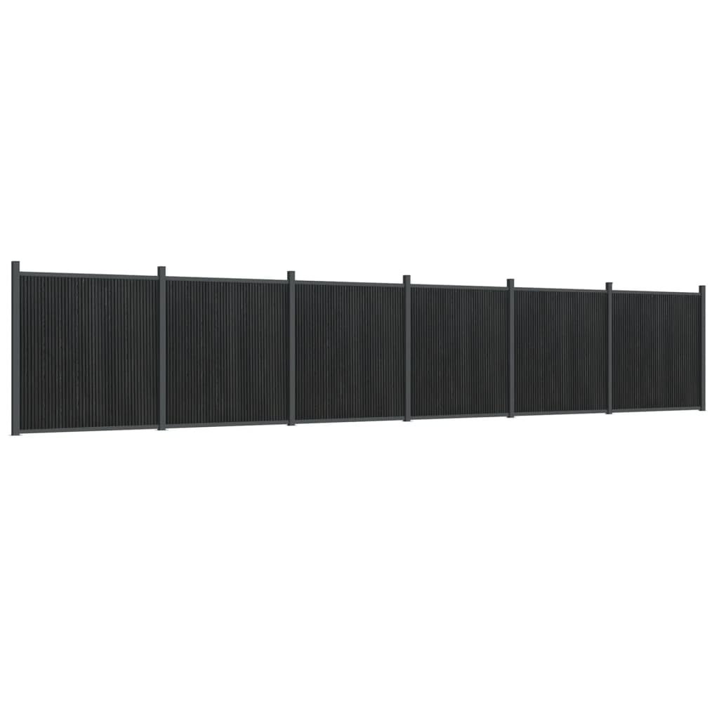 Pannello di Recinzione Grigio 1045x186 cm in WPCcod mxl 91676