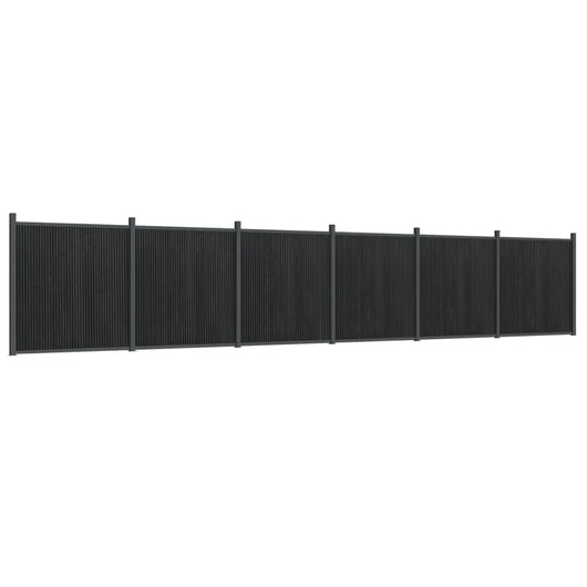 Pannello di Recinzione Grigio 1045x186 cm in WPCcod mxl 91676