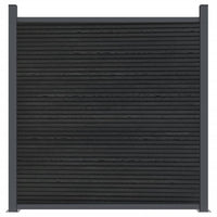 Pannello di Recinzione Grigio 1737x186 cm in WPC