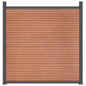 Pannello di Recinzione Marrone 526x186 cm in WPC