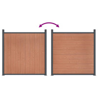 Pannello di Recinzione Marrone 1045x186 cm in WPC