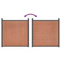 Pannello di Recinzione Marrone 1564x186 cm in WPC 3282806